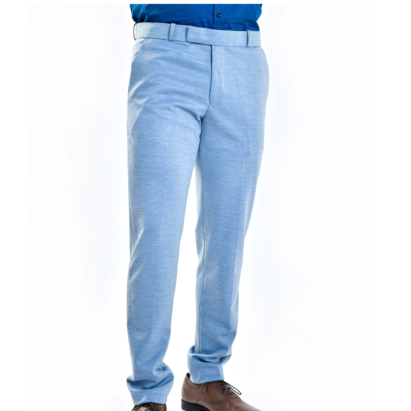 Weave Knit Sky Blue Trouser | Blue trousers, Formal pant, Trousers
